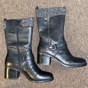 Black Faux Leather Boots